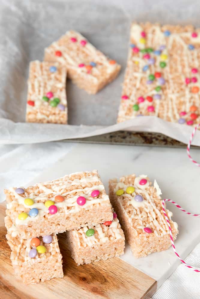 Marshmallow Rice Bubble Slice LR