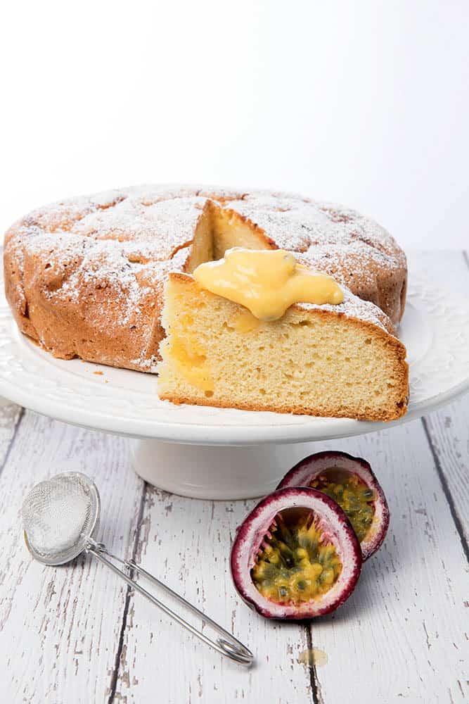 Passionfruit Curd Cake