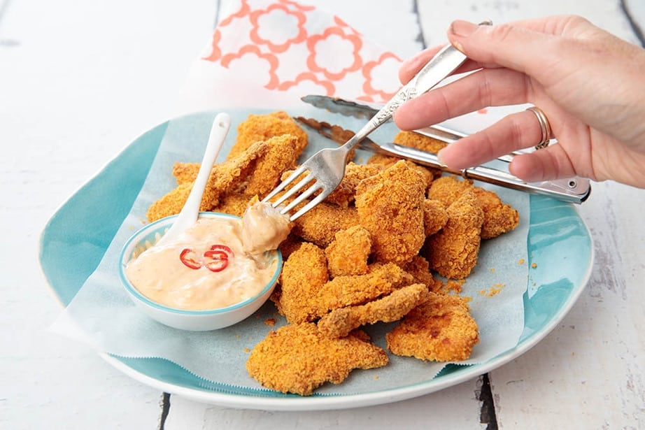 Thermomix Corn Chip Crusted Chicken Nuggets