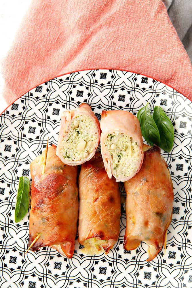 LCHF Chicken Ham Rolls