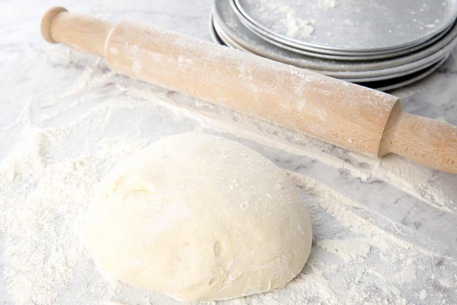 Quick Pizza Dough on a floured bench