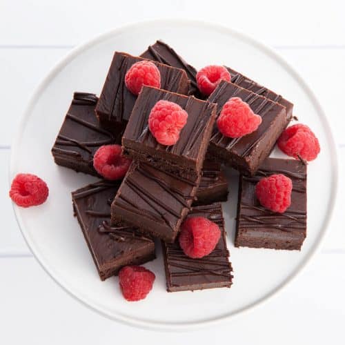 Nutella Fudge Brownie w Raspberries