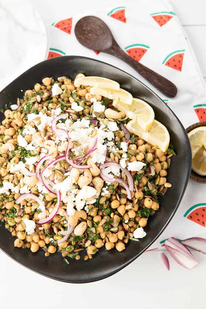 Gluten Free Feta and Chickpea Tabouli