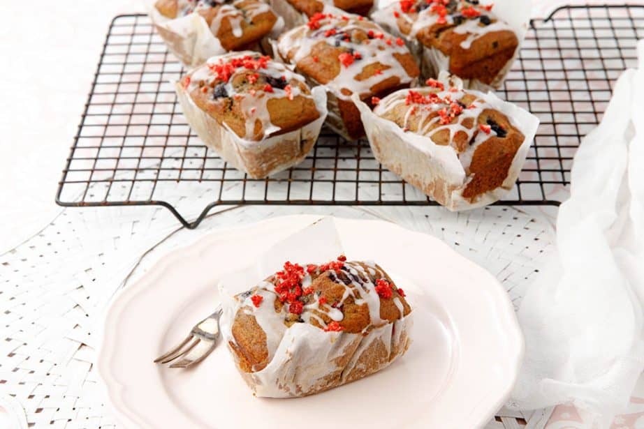 Mixed Berry Banana Muffins