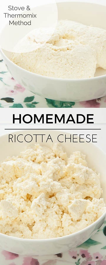 Have you tried making Homemade Ricotta yet!
It's as easy to make as boiled milk. Plus, it tastes so much better than the commercially prepared brands. Try making this inexpensive soft cheese yourself. #Thermomix #Ricotta #cheesemaking