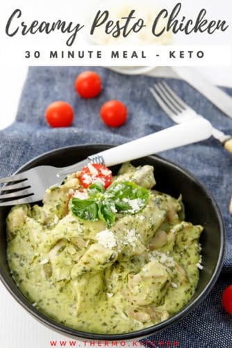 30min keto creamy pesto chicken a thermomix recipe