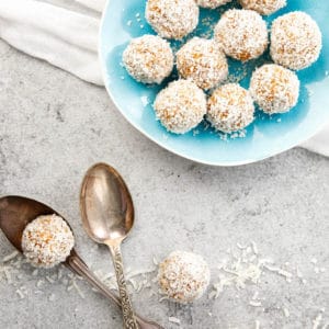 Overhead shot Carrot Bliss Balls