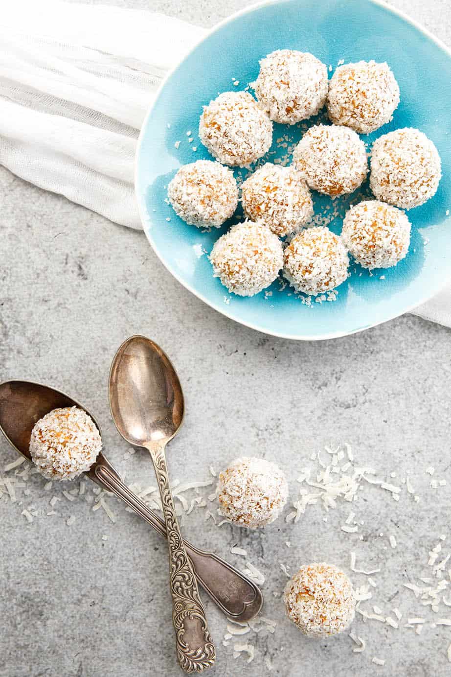 Overhead shot Carrot Bliss Balls