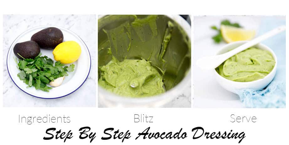 Step by step images of Kale salad being made