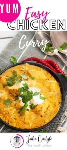 Easy Thermomix Chicken Curry Labelled for Pinterest
