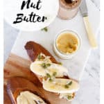 Pinterest Pin for Peanut Butter and chocolate peanut butter on toast