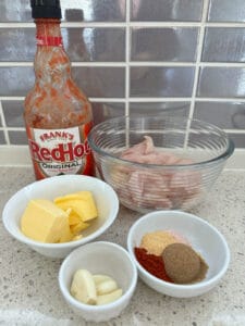 Ingredients for Buffalo Chicken Pizza