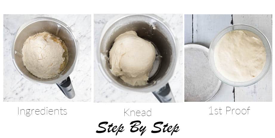 3 Steo by Step Pizza Dough images