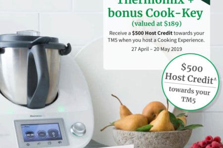 Thermomix TM5 discount offer, TM5 on a bench