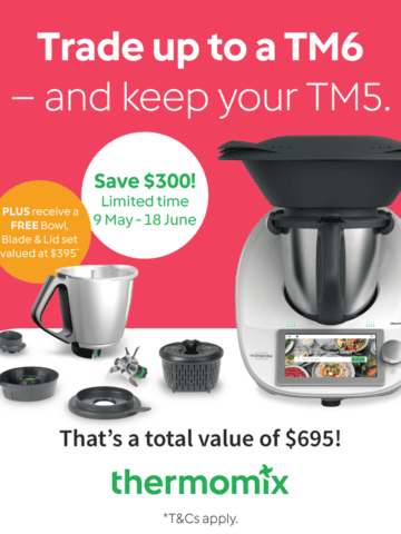 TM5 Trade up brochure with Thermomix and Bowl Set