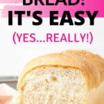 Make you own bread labeled loaf of bread for pinterest
