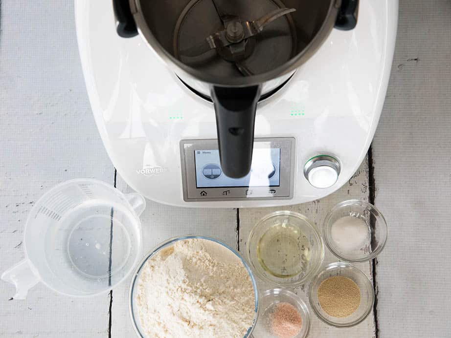 Thermomix bread recipe pictured Thermomix and all the ingredients