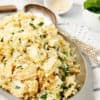 Platter of egg fried cauliflower rice