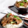 Korean Bulgogi Beef in an Asian bowl