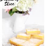 Pinterest Titled image lemon delicious slice on a white background