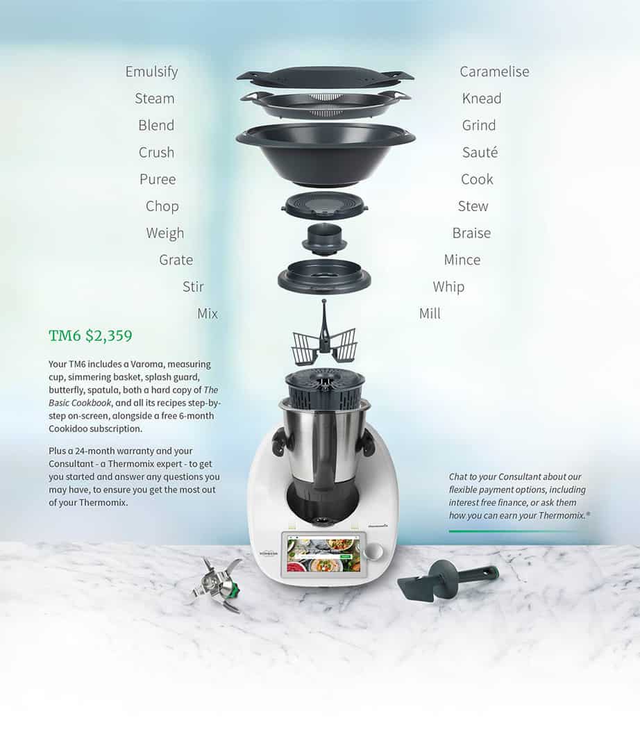 Thermomix Buy online price with features shown