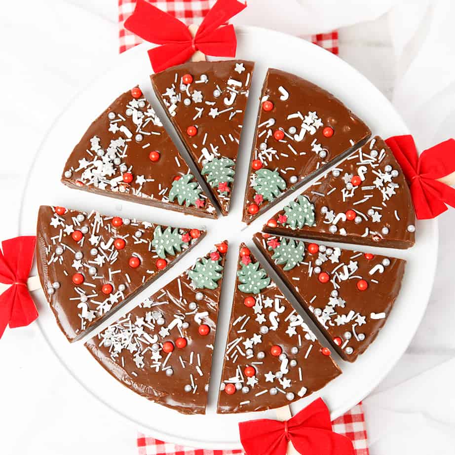 Round Chocolate Christmas Fudge