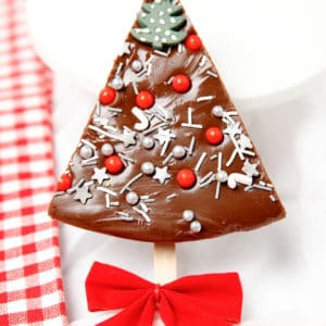 Chocolate Fudge in the shape of a Christmas Tree