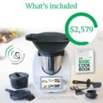 Thermomix Pricing shown with an image of the TM6 and all the products that come with it.