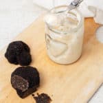 Pinterest titled image of Black truffle aioli