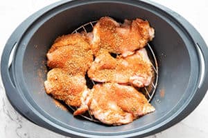 Seasoned chicken thigh fillets in Varoma