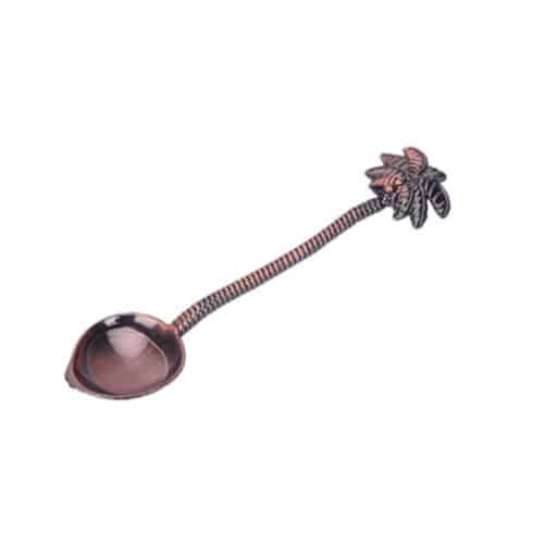 Vintage Coco Palm Spoon on white background