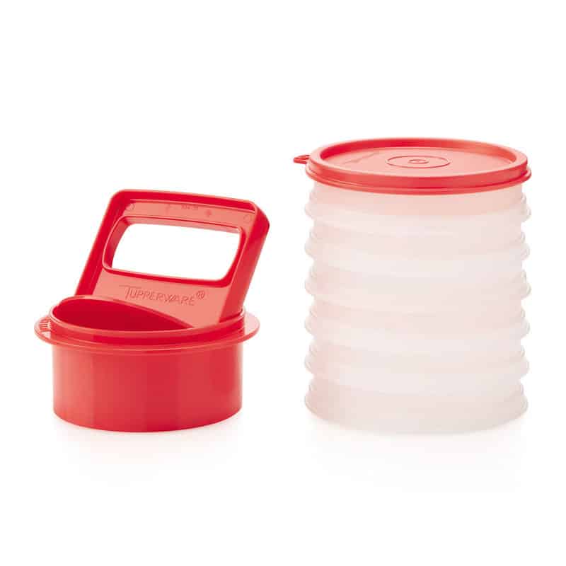 Image showing the Tupperware hamburger press