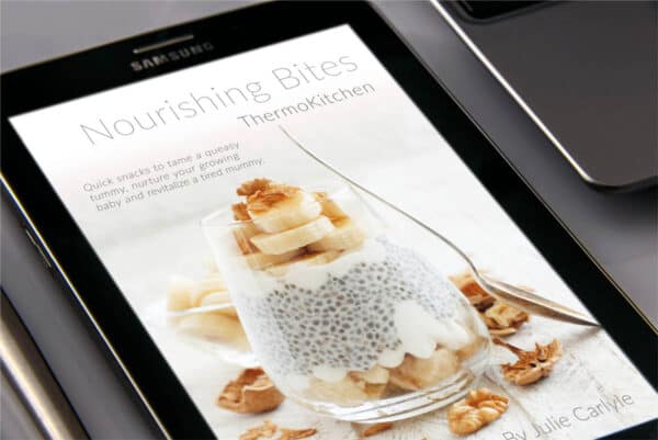 nourishing bites ebook picture on an iPad