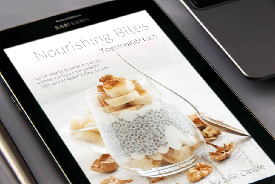 Image eBook nourishing bites on an iPad.