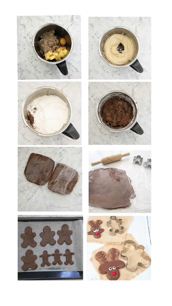 step by step pictures to show making reindeer cookies