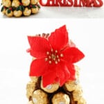 Pinterest Titled image of Ferrero Rocher Christmas Tree