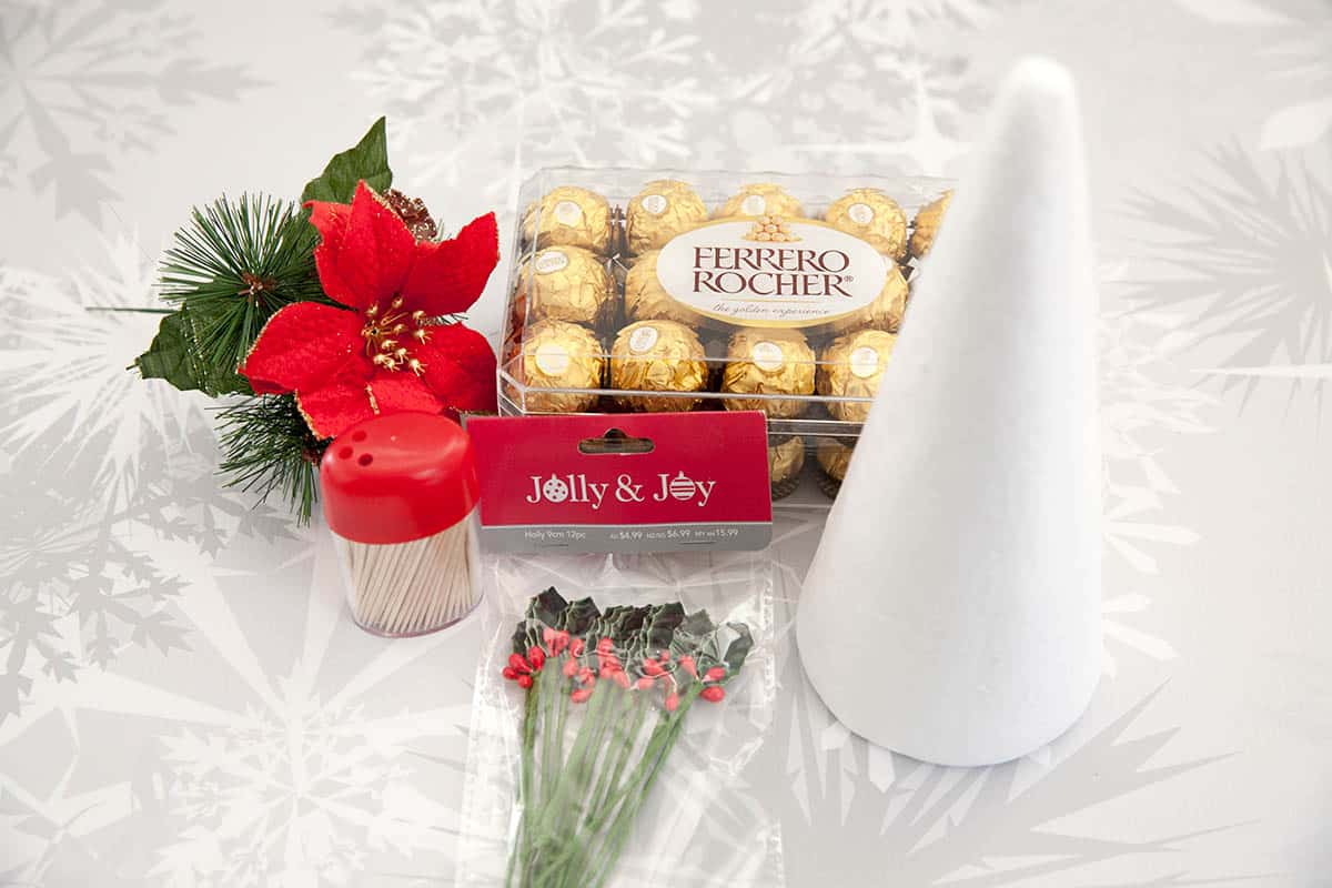Craft Supplies for Ferrero Rocher Christmas Tree