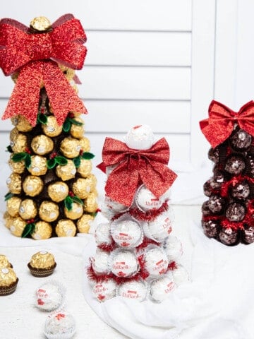Three Chocolate Christmas Tree Centrepieces