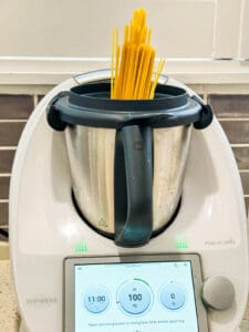 Cooking linguini in the Thermomix bowl
