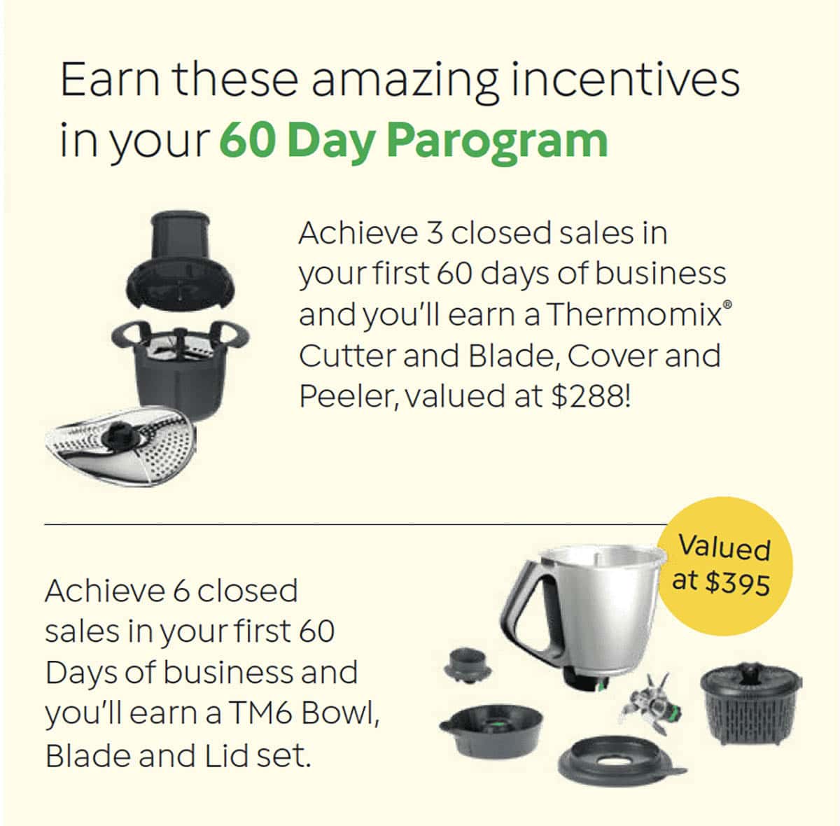 Thermomix 60 Day Incentives for Consultants
