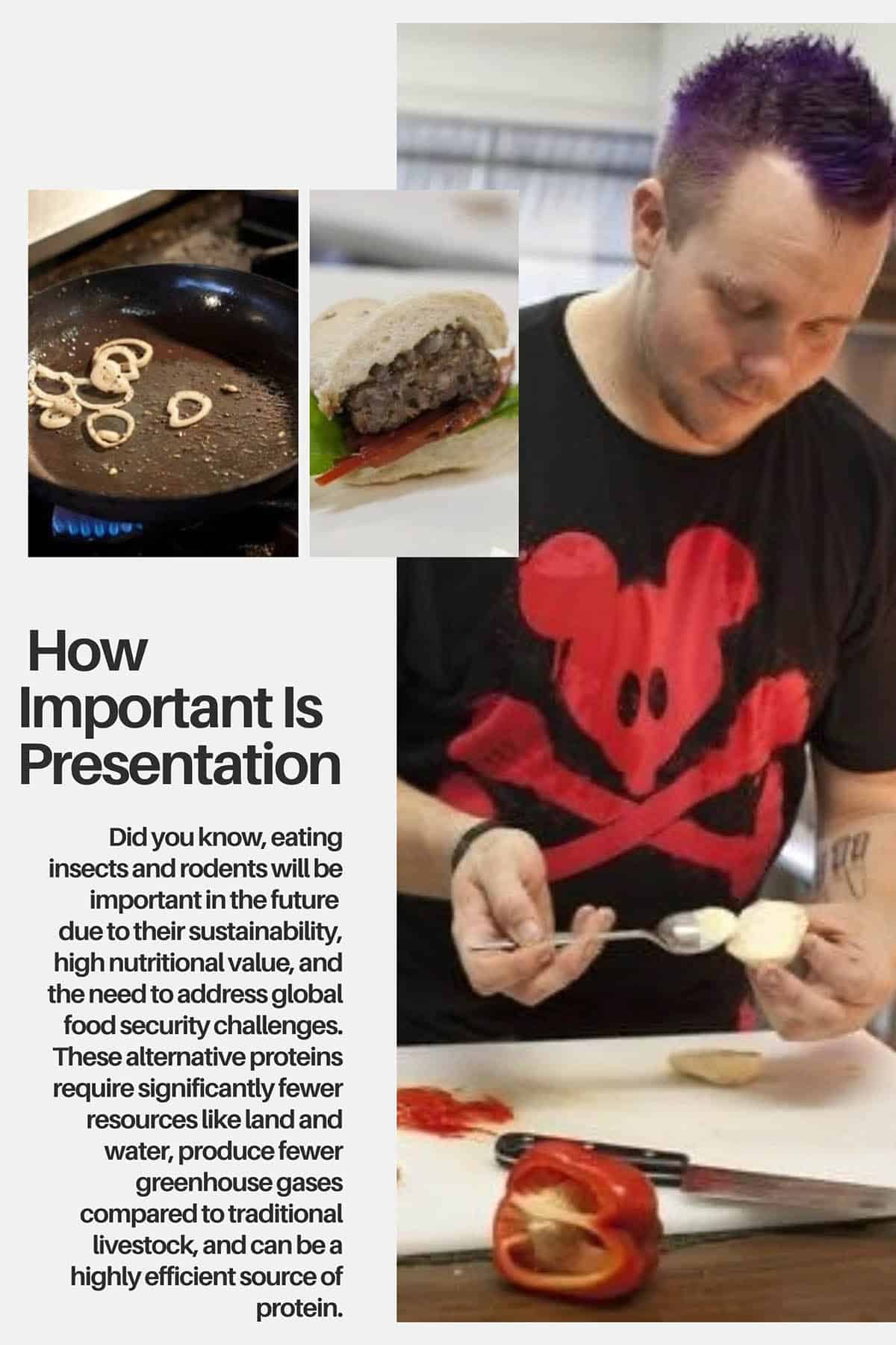 More Preparation of the mouse burger and the frying off of onions